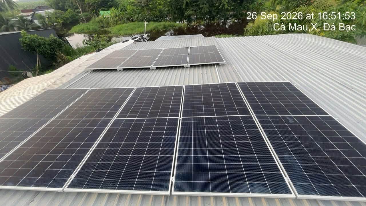 Nhà anh Trạng · Hệ 5,67 kWp · 9 tấm pin – X. Đá Bạc · 09/2026