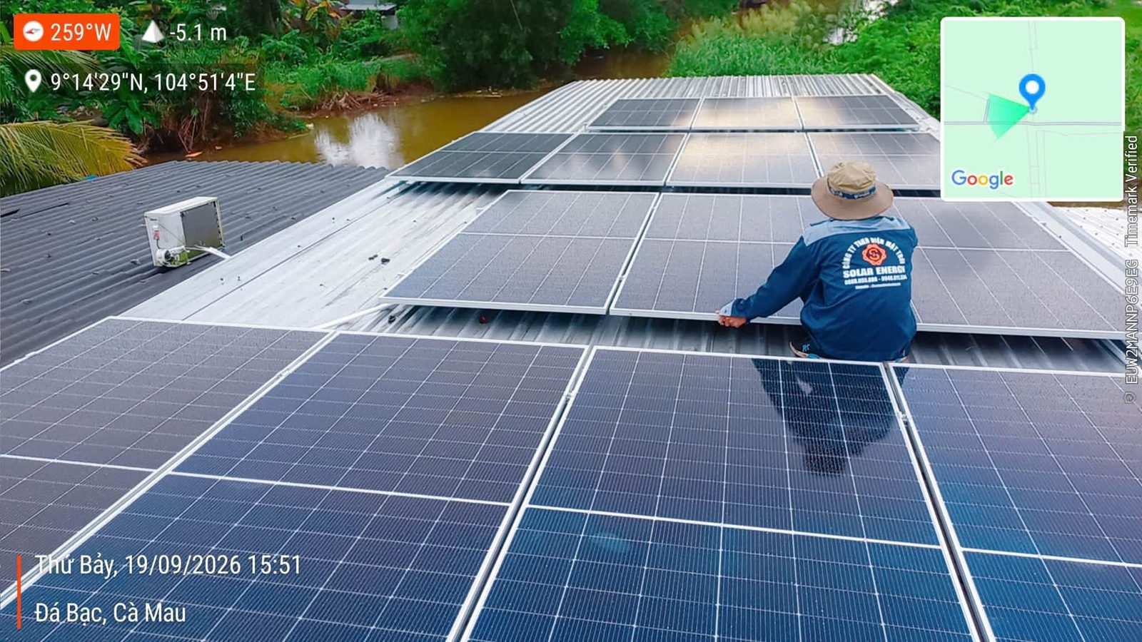 Nhà anh Toàn · Hệ 8,82 kWp · 14 tấm pin – X. Đá Bạc · 09/2026