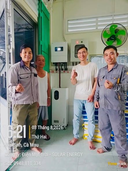 Bàn giao hệ thống cho chủ nhà – Điện mặt trời hộ gia đình – Hòa Bình, Cà Mau