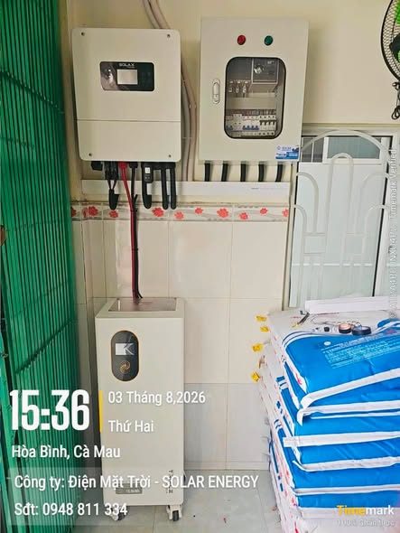Biến tần SolaX, tủ điện & pin lưu trữ – Điện mặt trời hộ gia đình – Hòa Bình, Cà Mau