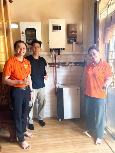 Bàn giao hệ thống cho gia đình – Điện mặt trời hộ gia đình – Solis + pin Hithium