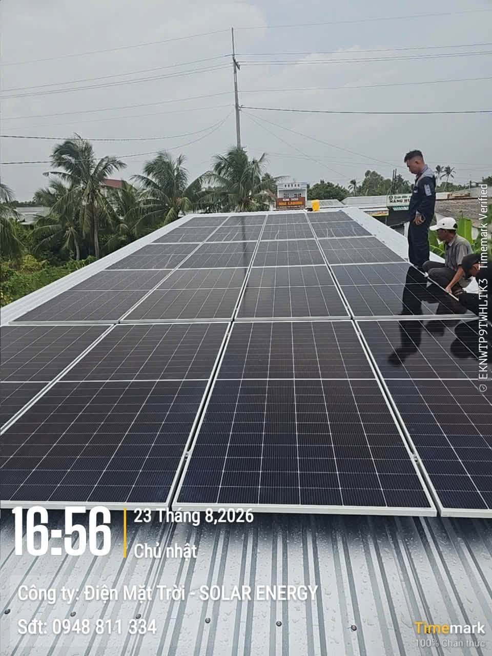 Giàn pin hoàn thiện bàn giao