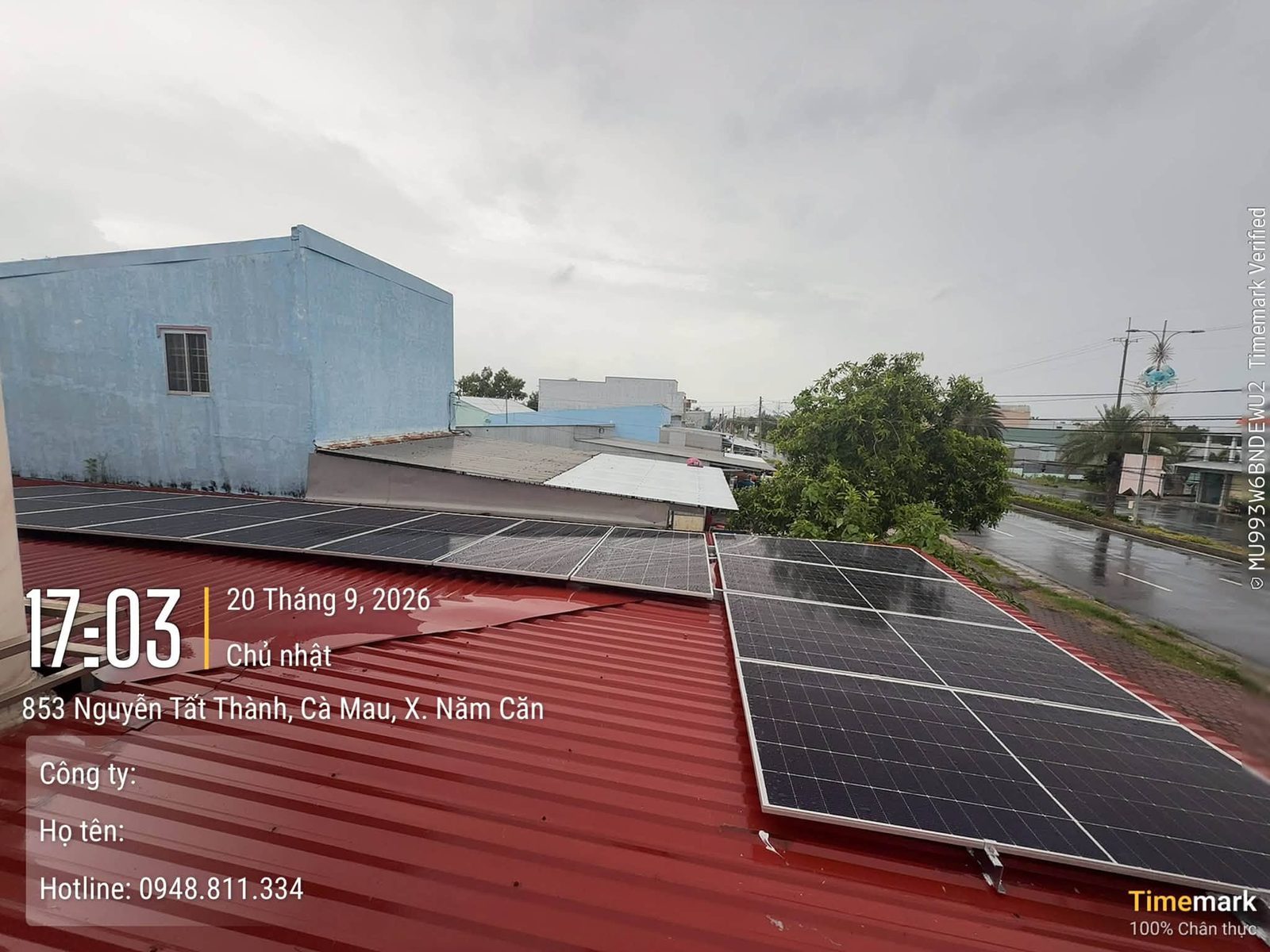 Nhà anh Khởi · Hệ 7,56 kWp · 12 tấm pin – X. Năm Căn · 09/2026