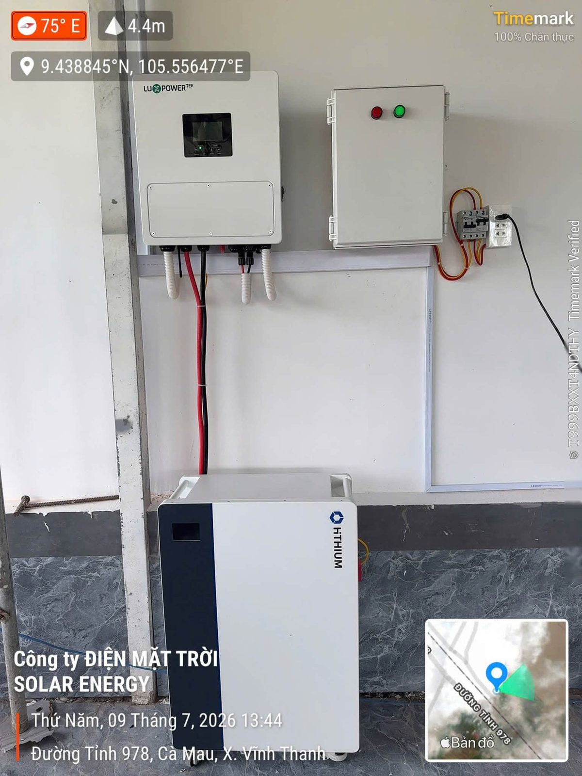 Hoàn thiện khu thiết bị trong nhà – Điện mặt trời lưu trữ – Phước Long (ĐT 978)